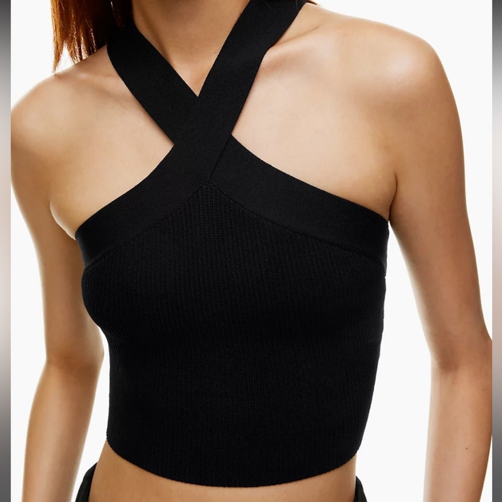 Aritzia Babaton Sculpt Knit Criss Cross Crop Tank - Medium